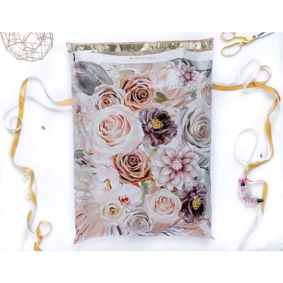 15 Boho Floral Designer Poly Mailers Extra Large 19x24 - Picture 2 of 4
